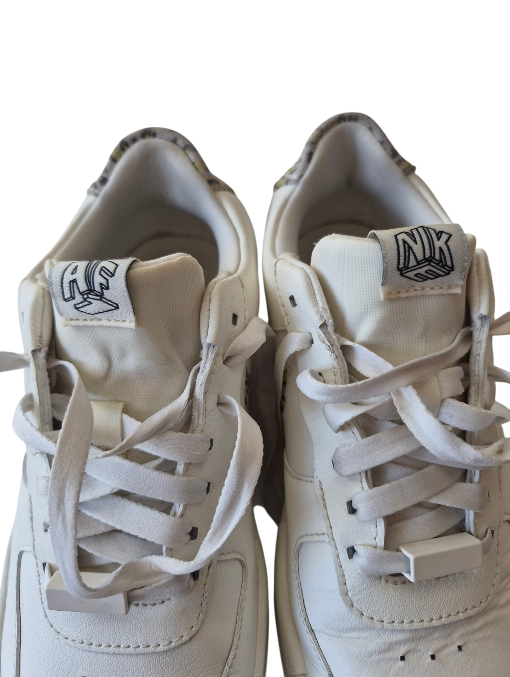 Nike Air Force Leopard Womens White Sneakers, Size 7.5 - Picture 8 of 9